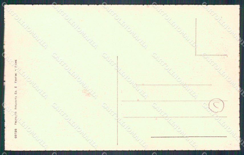 Croazia Fiume Cinque Giornate di Militari ABRASA cartolina QT4077 – retro