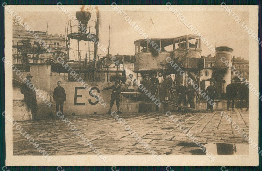 Croazia Fiume Nave Espero PIEGATA cartolina QT4081 – fronte