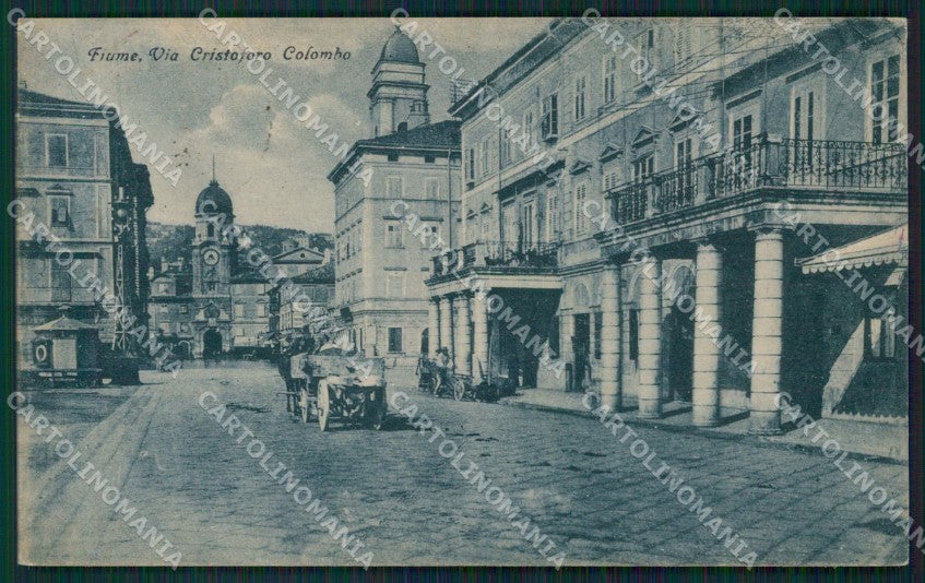 Croazia Fiume Carretto cartolina QT4099 – fronte