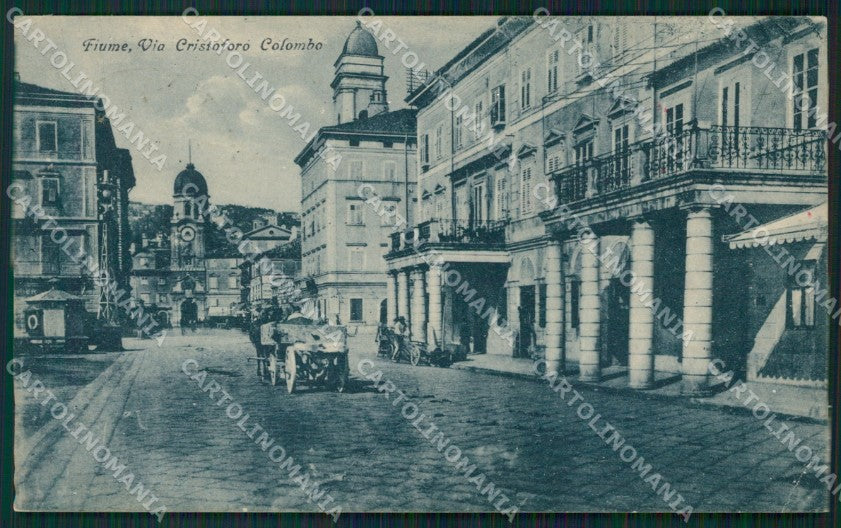 Croazia Fiume Carretto cartolina QT4101 – fronte