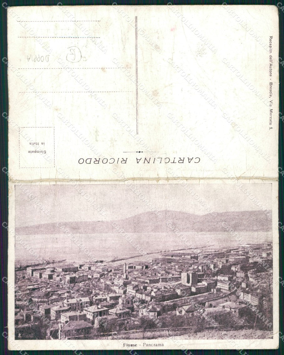 Croazia Fiume Spartito DOPPIA cartolina QT4103 – fronte