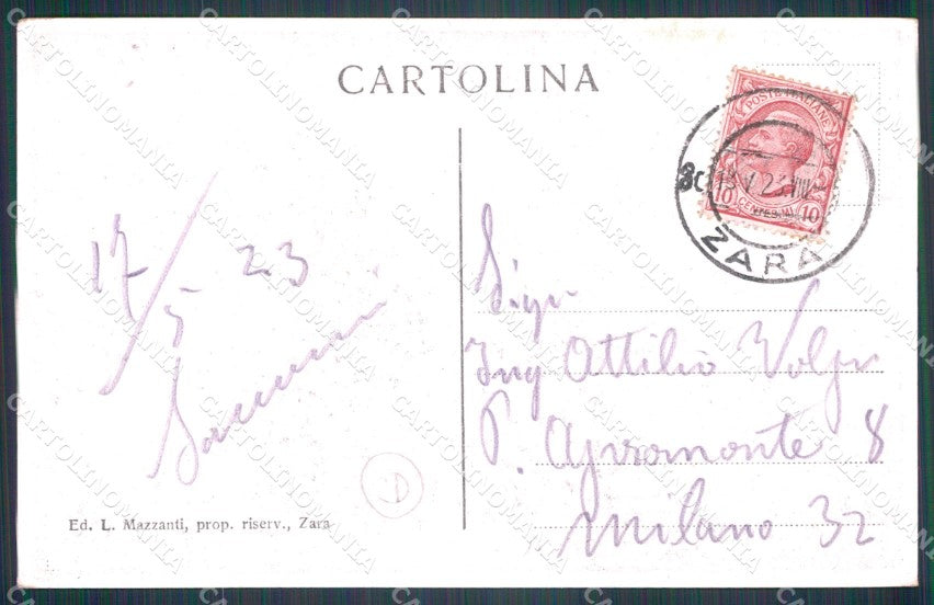 Croazia Zara Costumi cartolina QT4109 – retro