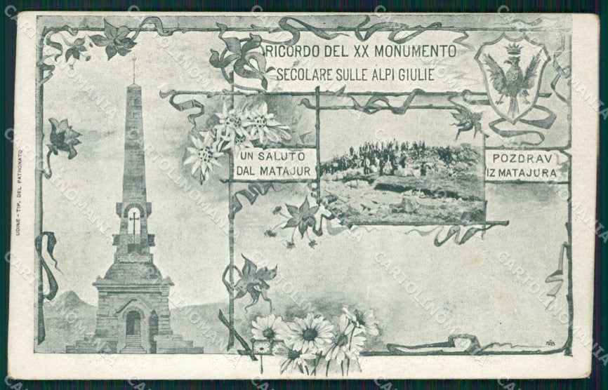 Udine Monte Matajur cartolina QT4119 – fronte