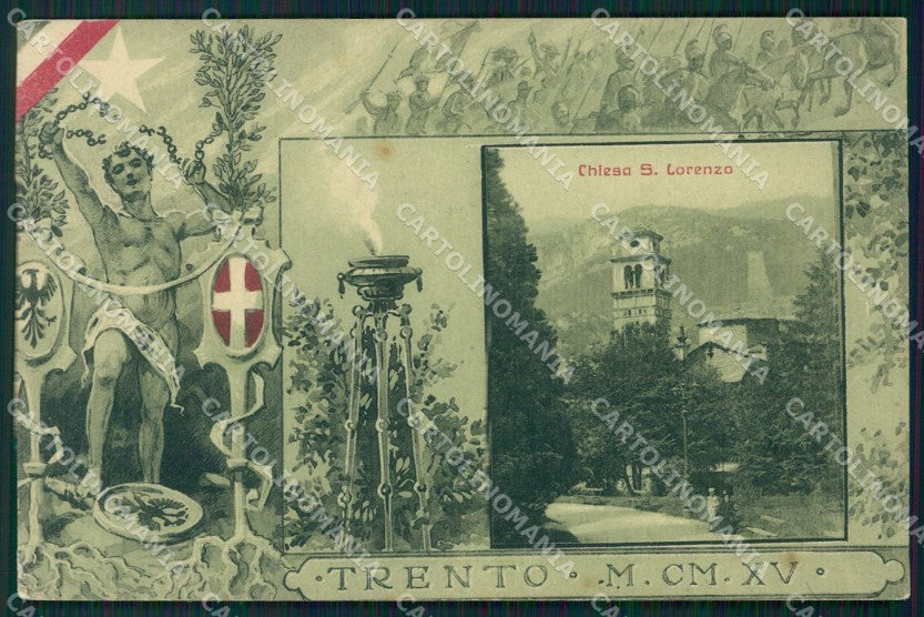 Trento Città Chiesa San Lorenzo cartolina QT4139 – fronte