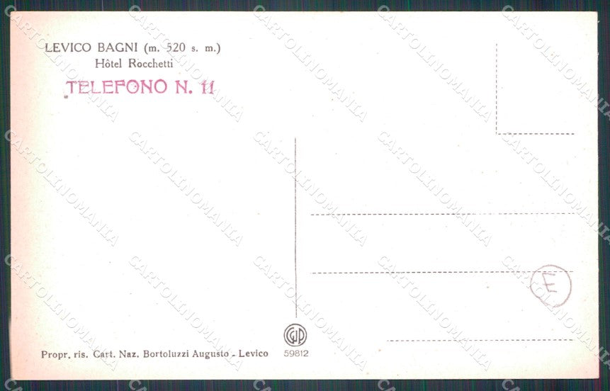 Trento Levico Bagni di cartolina QT4154 – retro