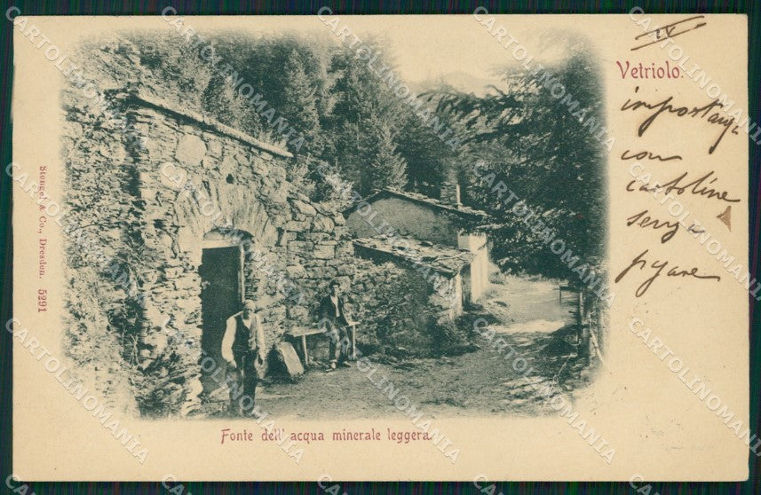 Trento Levico Vetriolo Fonte PIEGATA cartolina QT4165 – fronte