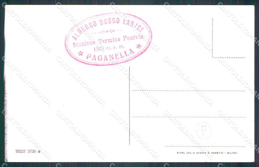 Trento Fai della Paganella Stazione Funivia cartolina QT4182 – retro