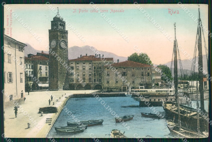 Trento Riva del Garda Lago di Barche cartolina QT4188 – fronte