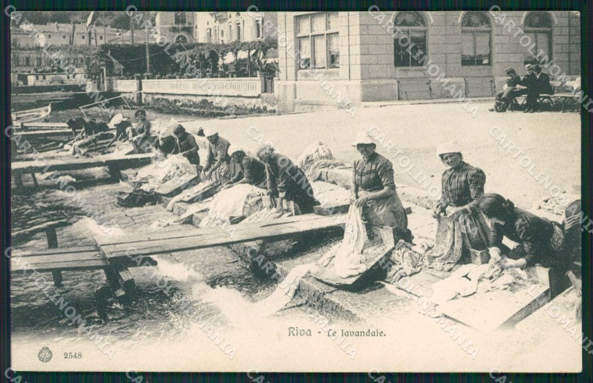 Trento Riva del Garda Lavandaie cartolina QT4220 – fronte