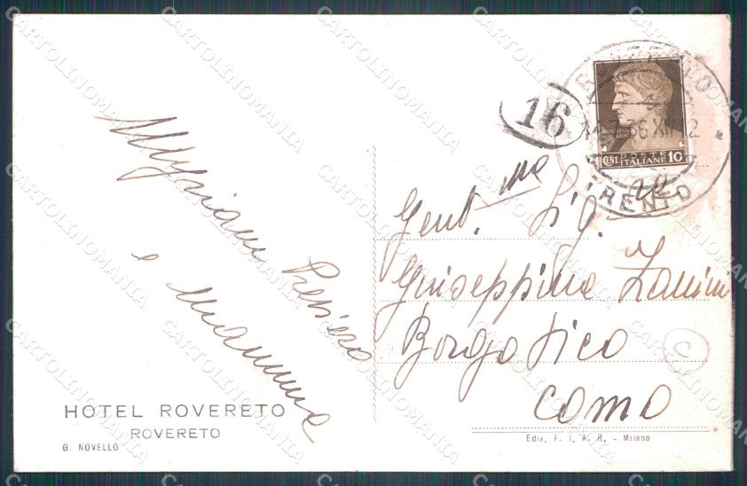 Trento Rovereto PIEGHINA cartolina QT4229 – retro