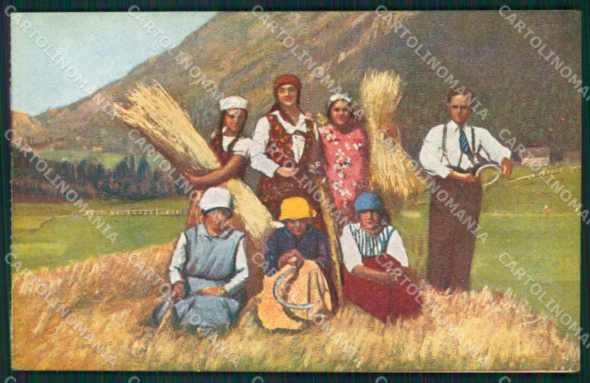 Trento Moena Costumi Celebrazione del Pane cartolina QT4267 – fronte