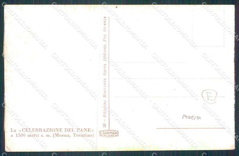 Trento Moena Costumi Celebrazione del Pane cartolina QT4267 – retro