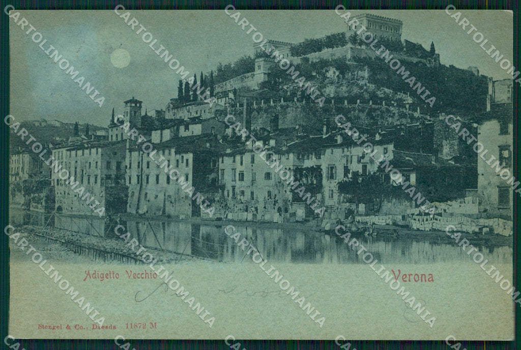 Verona Città Chiaro di Luna cartolina QT4295 – fronte