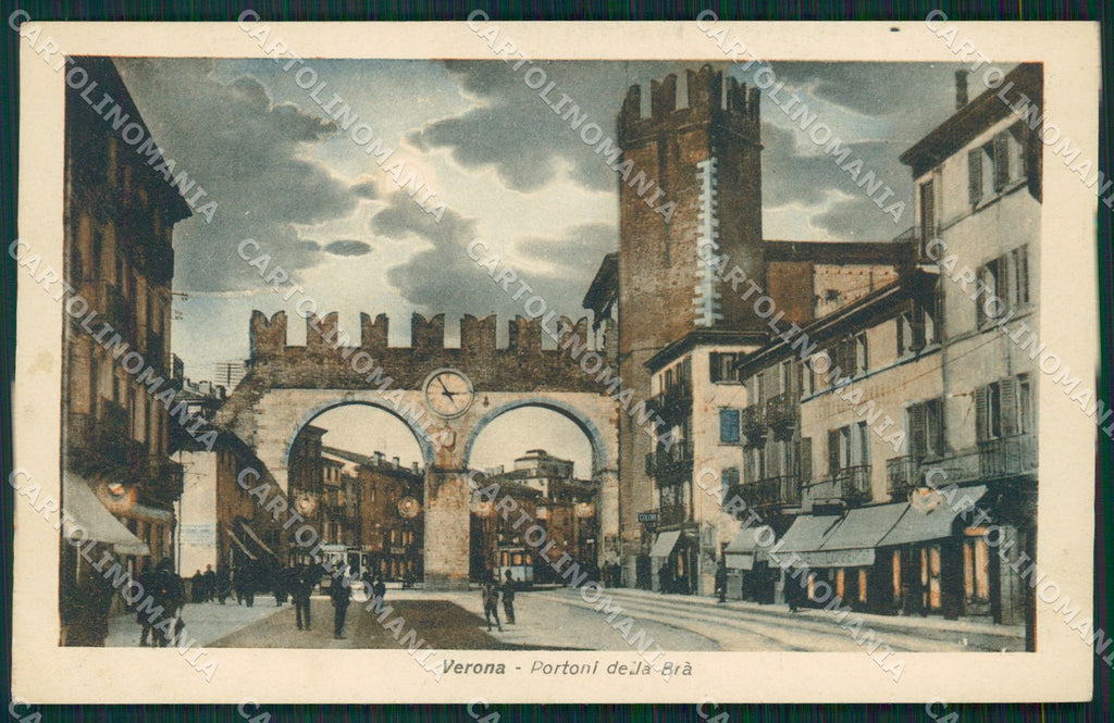 Verona Città Chiaro di Luna Portoni del Brà cartolina QT4297 – fronte