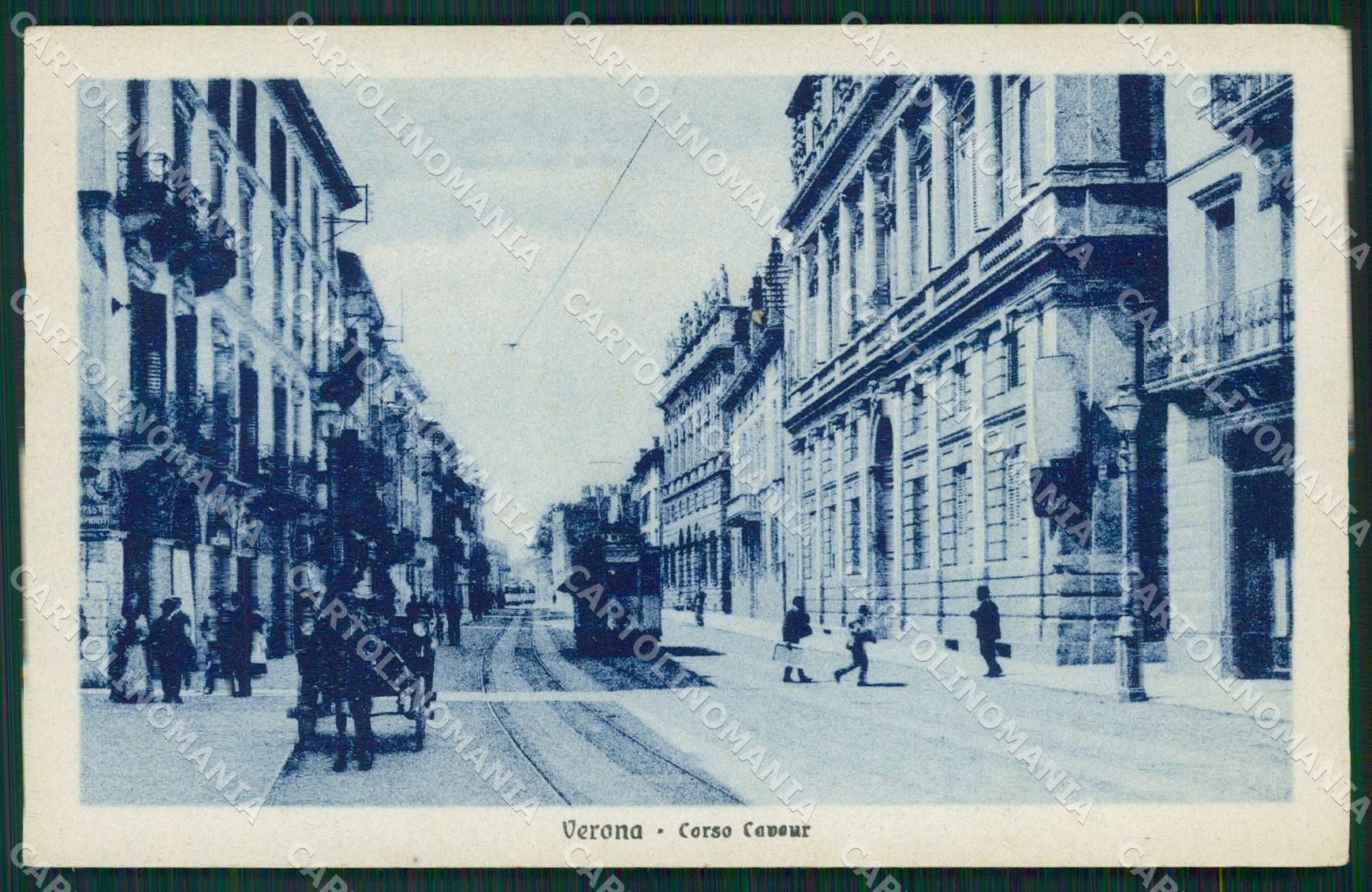 Verona Città Corso Cavour Tram cartolina QT4298 – fronte