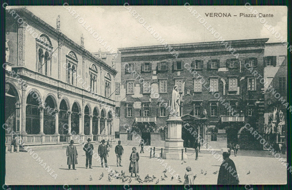Verona Città Piazza Dante cartolina QT4300 – fronte