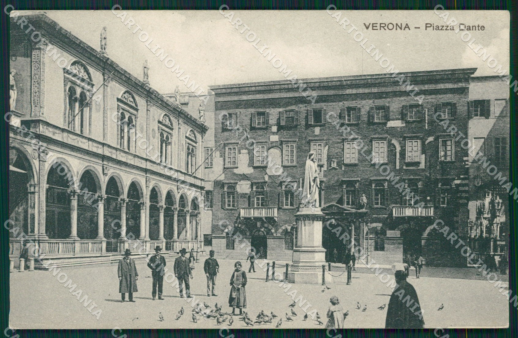 Verona Città Piazza Dante cartolina QT4300 – fronte