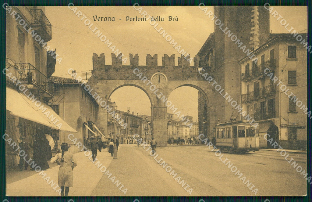 Verona Città Portoni del Brà Tram cartolina QT4302 – fronte