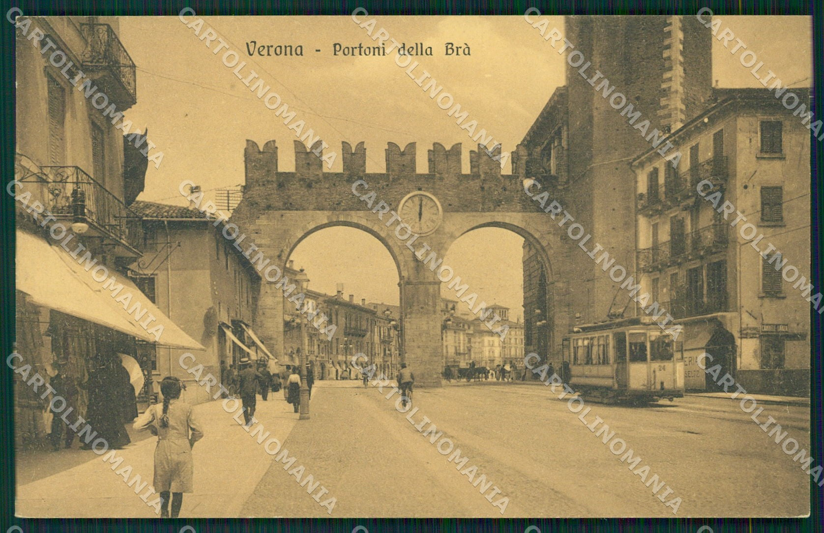 Verona Città Portoni del Brà Tram cartolina QT4302 – fronte