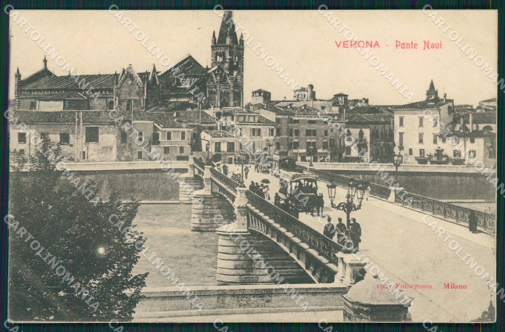 Verona Città Ponte Navi cartolina QT4317 – fronte