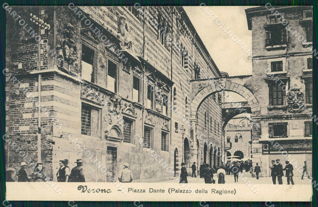 Verona Città Piazza Dante cartolina QT4320 – fronte