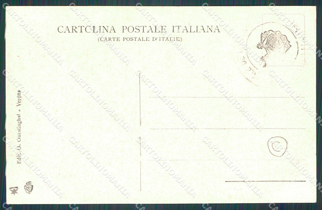 Verona Città Piazza Dante cartolina QT4320 – retro