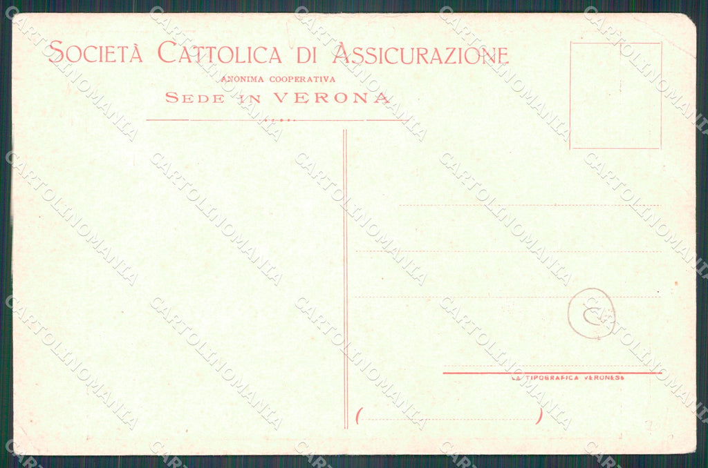 Verona Città PIEGHE cartolina QT4334 – retro