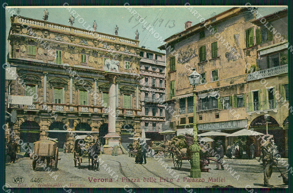 Verona Città Piazza Erbe Alterocca 4460 cartolina QT4346 – fronte