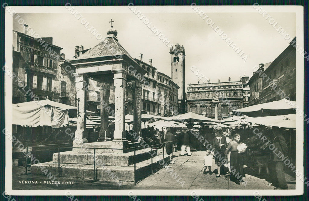 Verona Città Piazza Erbe Foto cartolina QT4353 – fronte