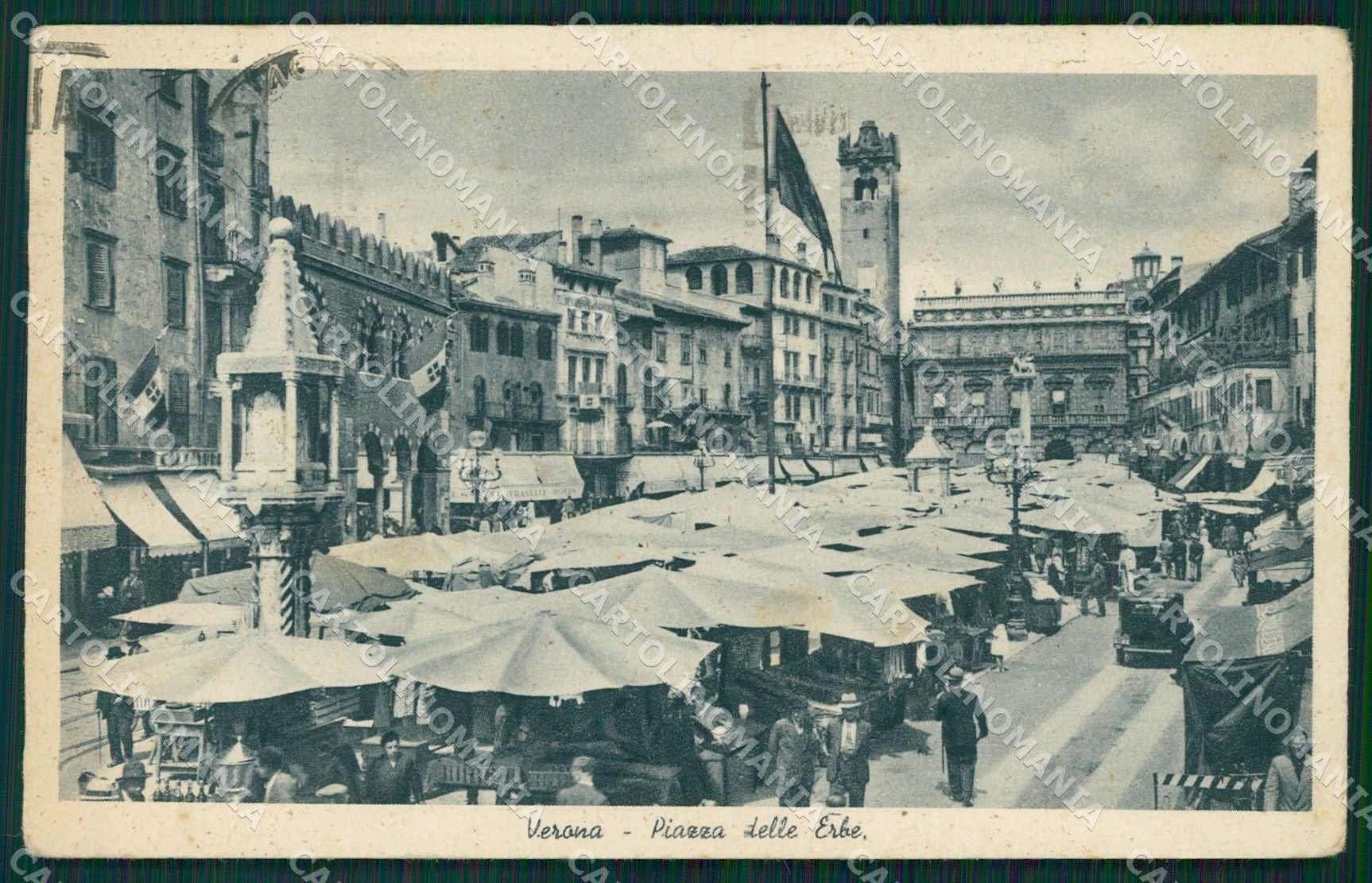 Verona Città Piazza Erbe Mercato cartolina QT4362 – fronte