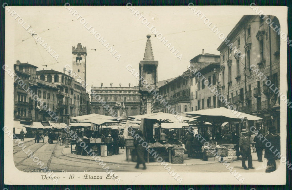 Verona Città Piazza Erbe Mercato FORO Foto cartolina QT4363 – fronte