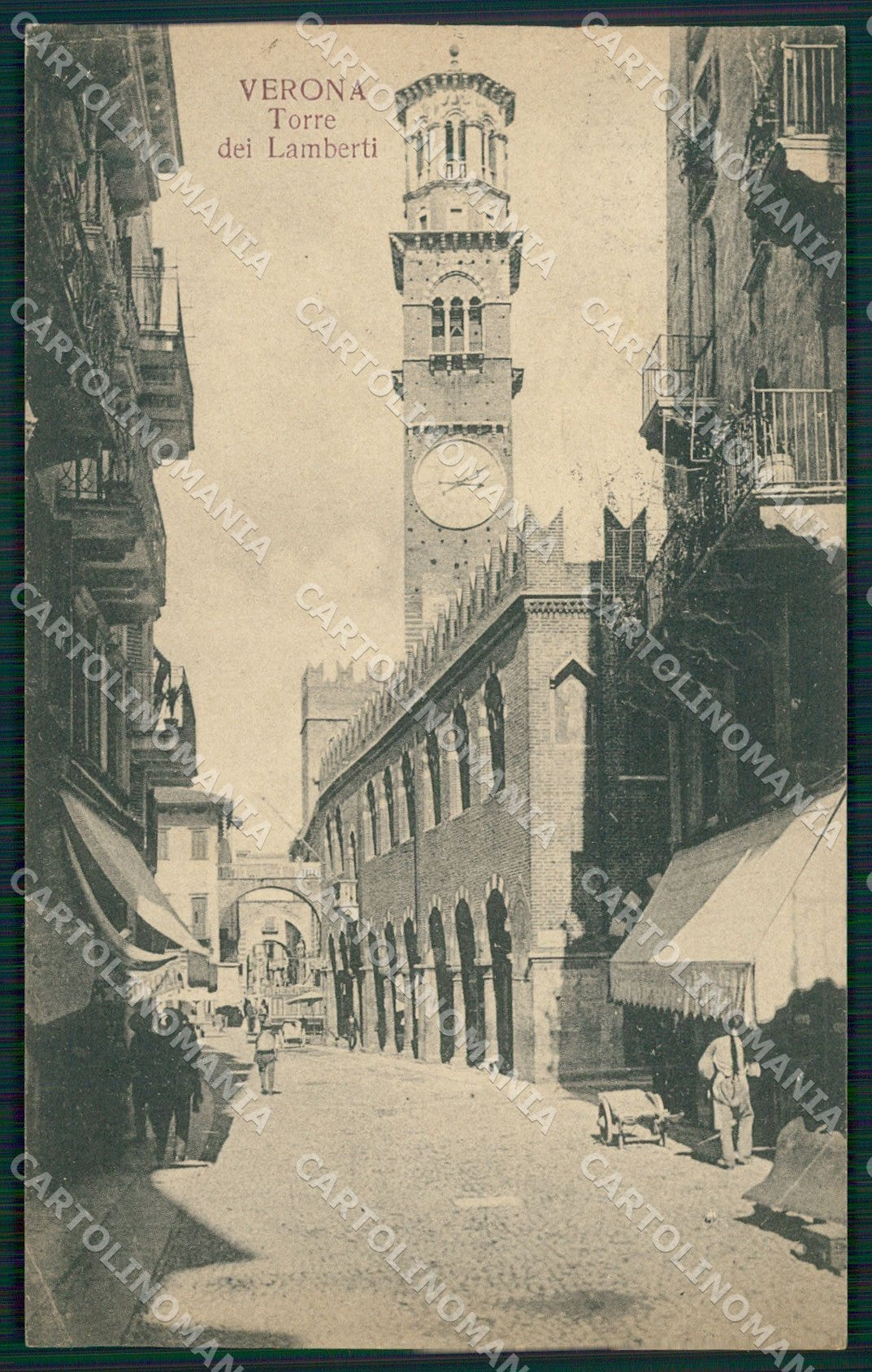 Verona Città Torre Lamberti STRAPPINI cartolina QT4373 – fronte