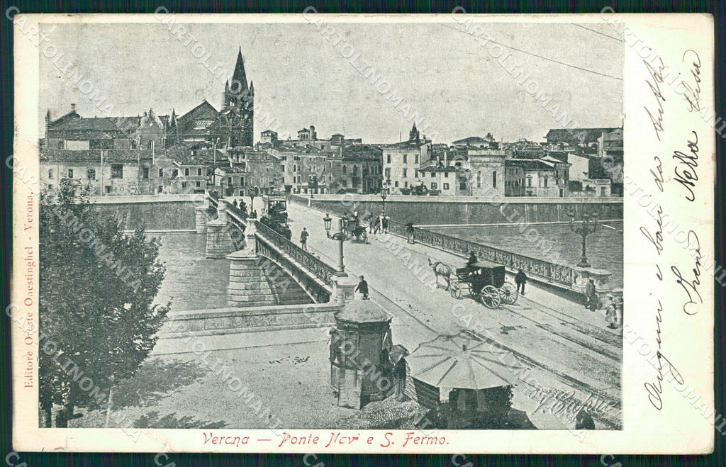 Verona Città Ponte Navi cartolina QT4376 – fronte