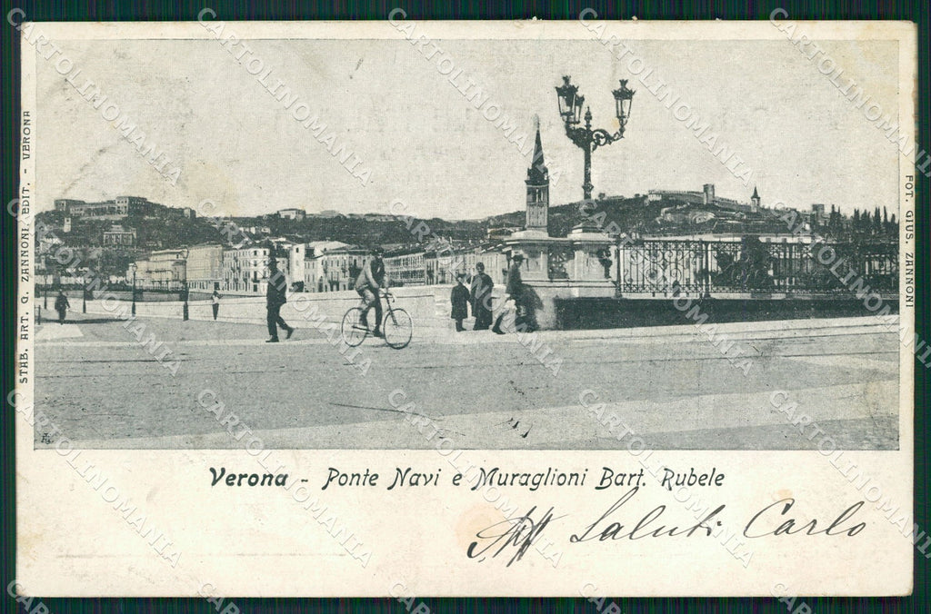 Verona Città Ponte Navi cartolina QT4377 – fronte