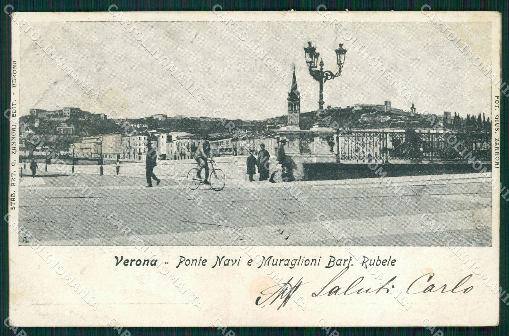 Verona Città Ponte Navi cartolina QT4377 – fronte