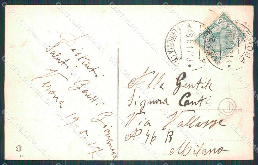 Verona Città Molini Adige cartolina QT4378 – retro
