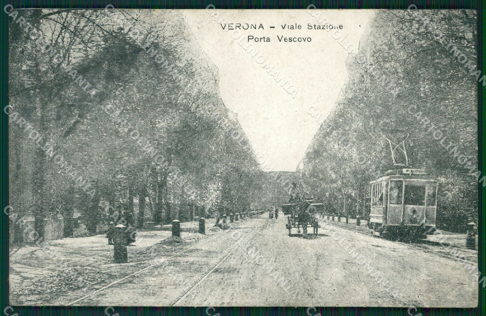 Verona Città Tram PIEGA cartolina QT4388 – fronte