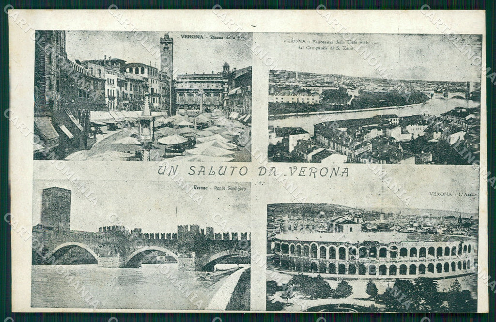 Verona Città Saluti da cartolina QT4393 – fronte