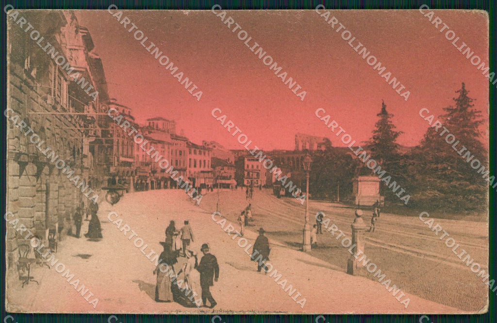 Verona Città Piazza Vittorio Emanuele PIEGHINE cartolina QT4394 – fronte