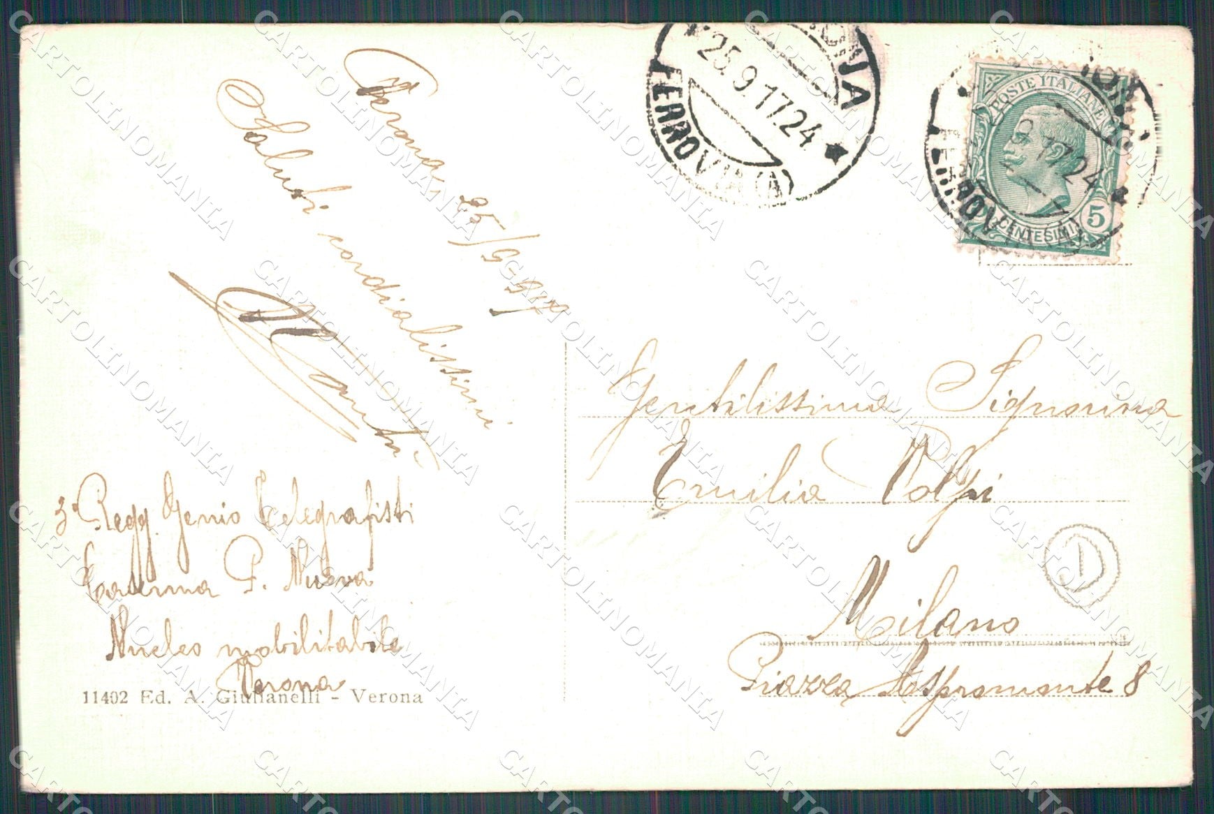 Verona Città Saluti da cartolina QT4408 – retro