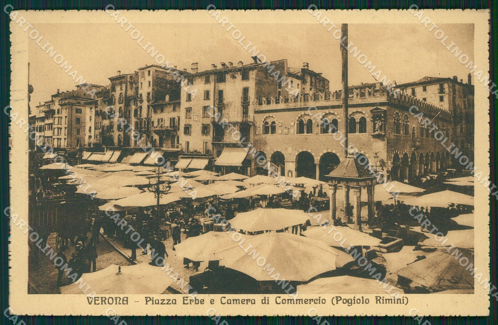 Verona Città Piazza Erbe Mercato cartolina QT4417 – fronte