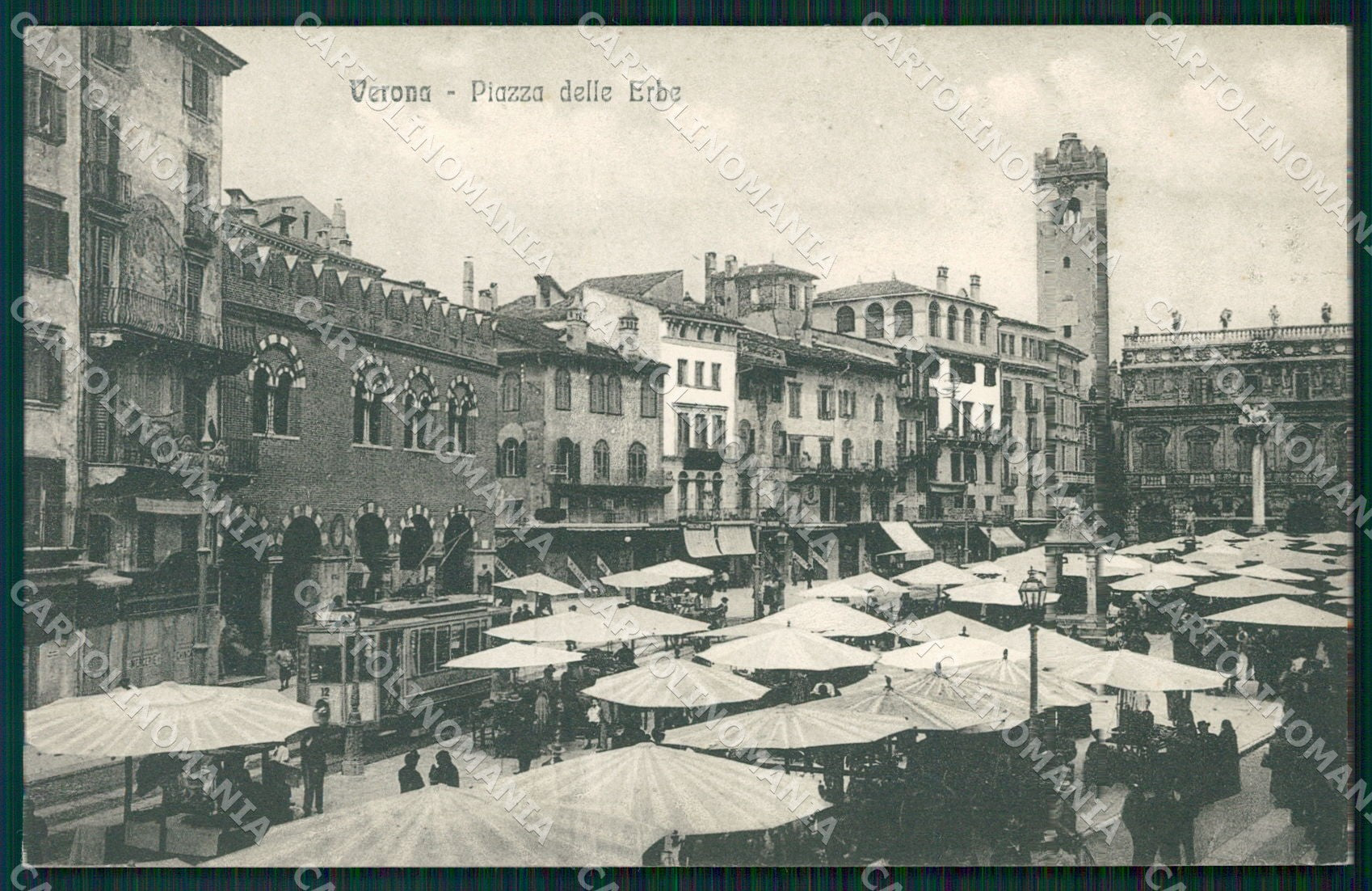 Verona Città Piazza Erbe Mercato cartolina QT4423 – fronte