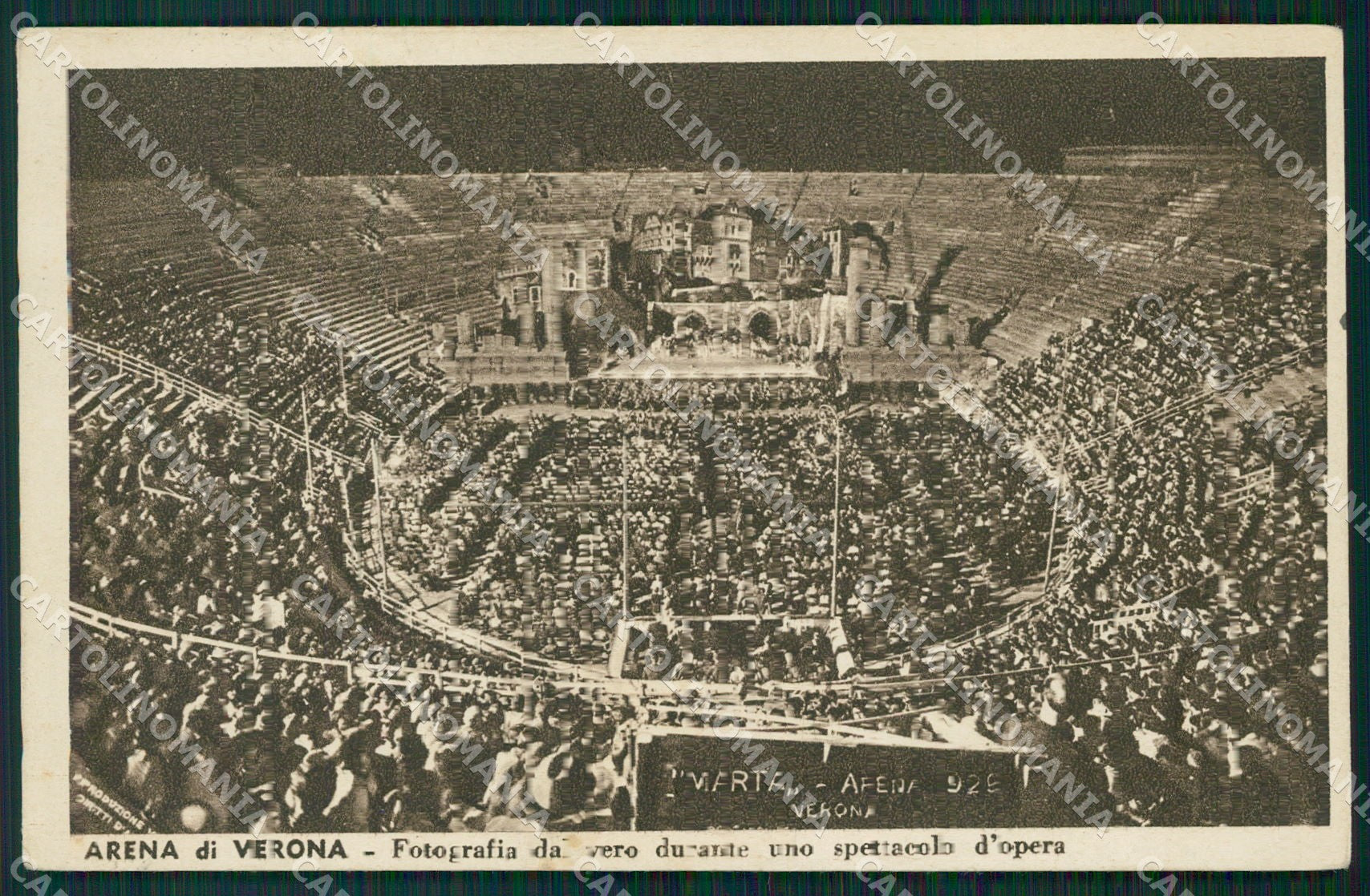Verona Città Arena Opera Marta 1929 cartolina QT4428 – fronte