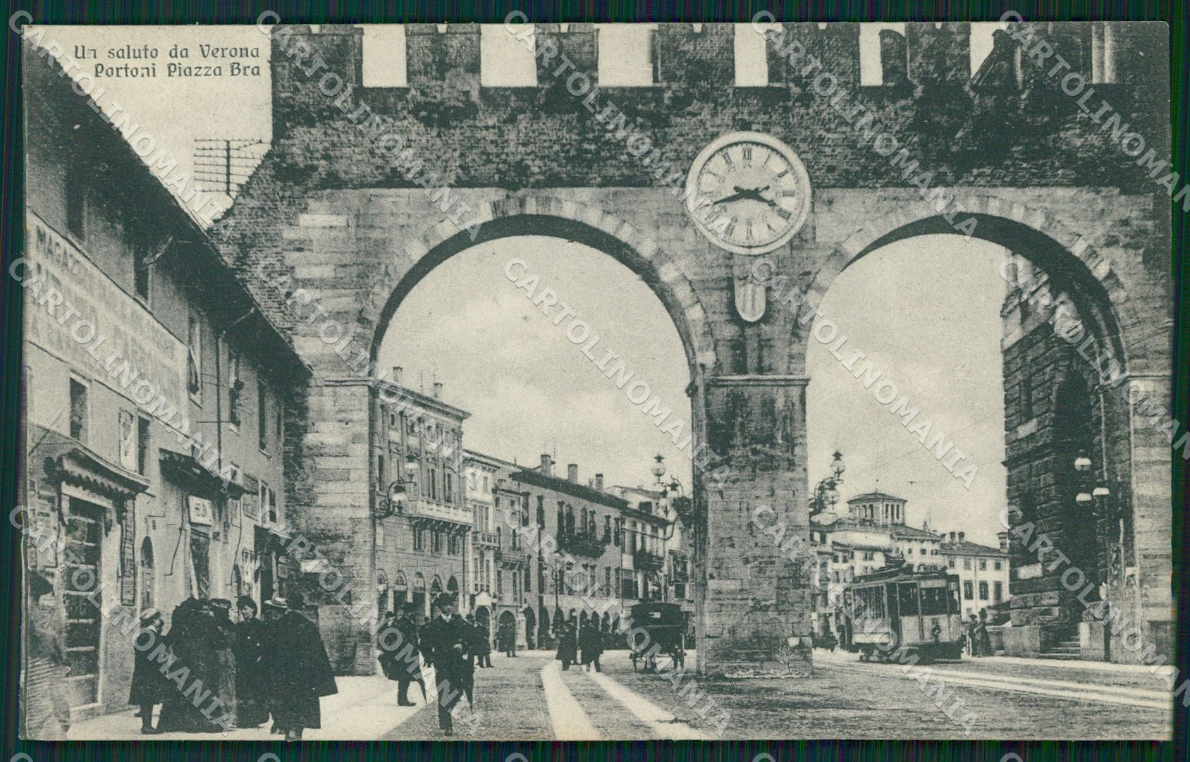 Verona Città Portoni del Brà Tram cartolina QT4438 – fronte