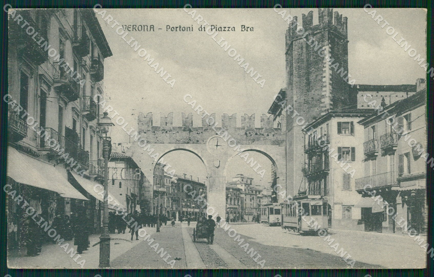 Verona Città Portoni del Brà Tram cartolina QT4439 – fronte