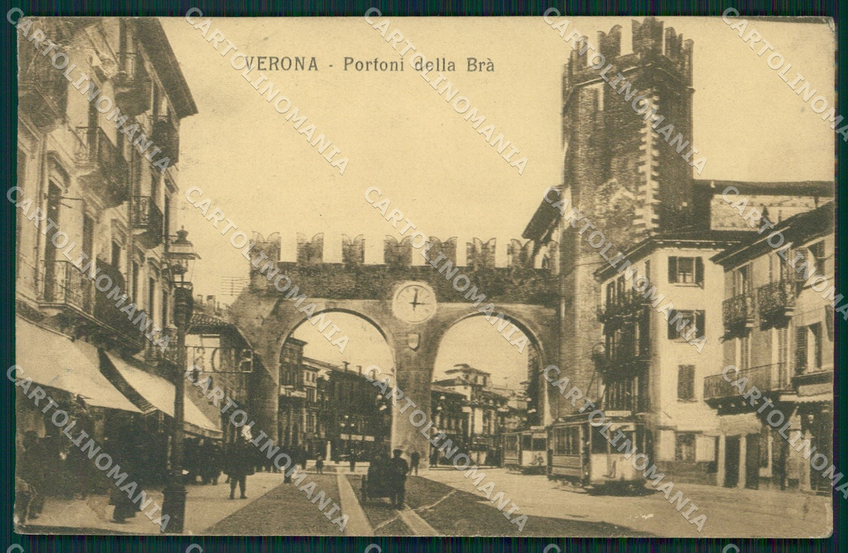 Verona Città Portoni del Brà Tram cartolina QT4440 – fronte