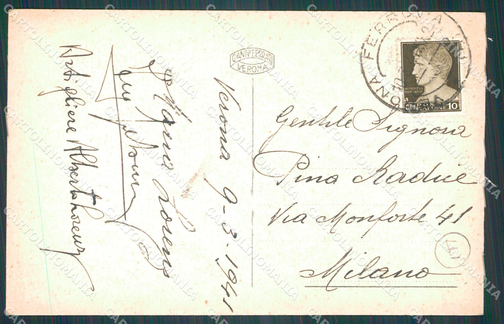 Verona Città Saluti da cartolina QT4443 – retro