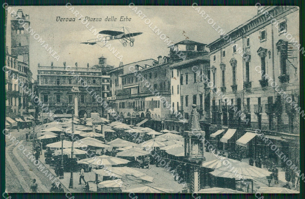Verona Città Piazza Erbe Mercato cartolina QT4464 – fronte