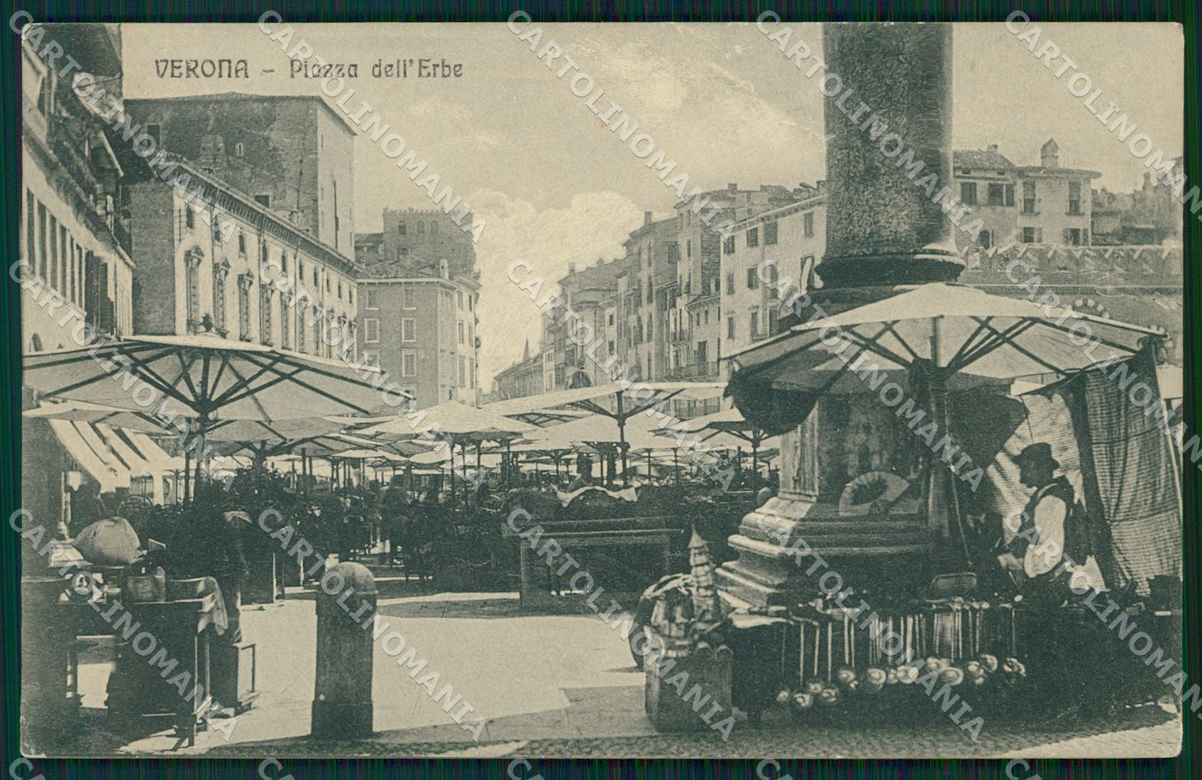 Verona Città Piazza Erbe Mercato cartolina QT4465 – fronte