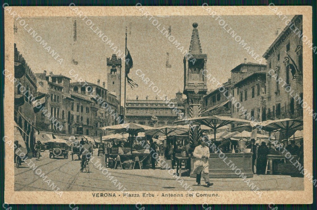 Verona Città Piazza Erbe Mercato cartolina QT4467 – fronte